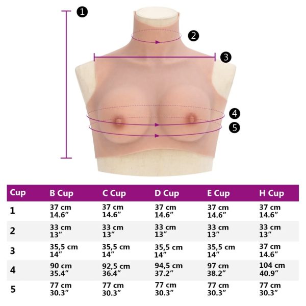 Peitoral de silicone natural copa B - Image 9