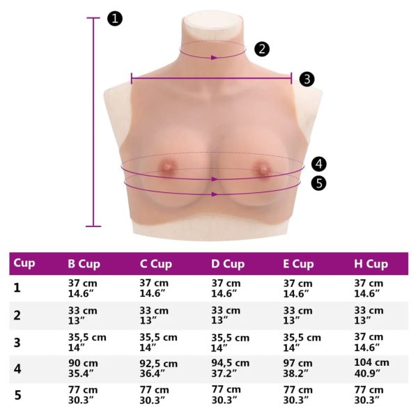 Peitoral de silicone natural copa C - Image 9