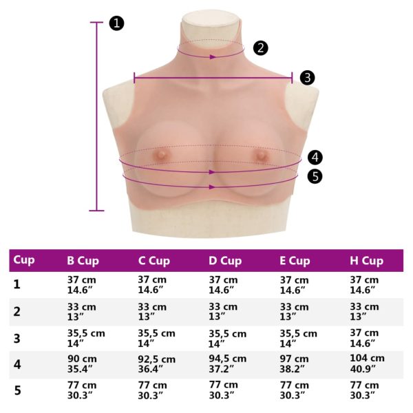 Peitoral de silicone natural copa D - Image 9