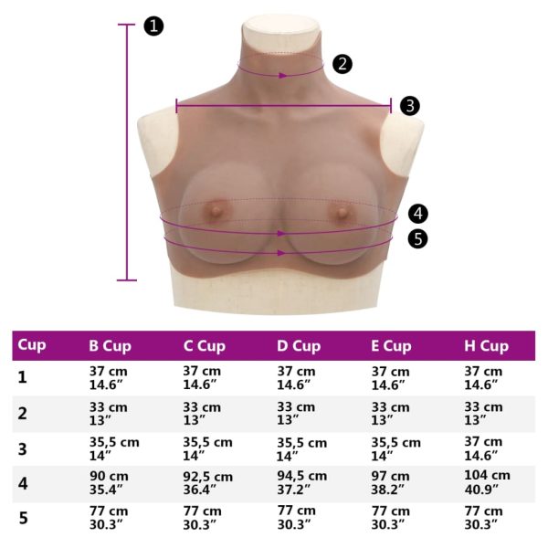 Peitoral de silicone bronzeado copa D - Image 9