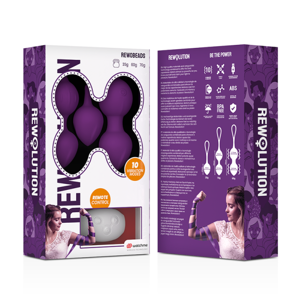 REWOLUTION REWOBEADS BOLAS VIBRANTES DE CONTROLE REMOTO COM TECNOLOGIA WATCHME - Imagen 9