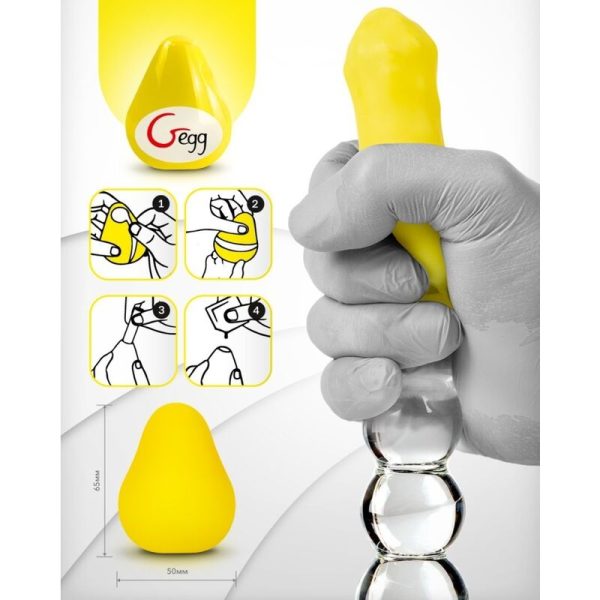 OVO TEXTURADO E REUTILIZÁVEL GVIBE - AMARELO - Imagen 4