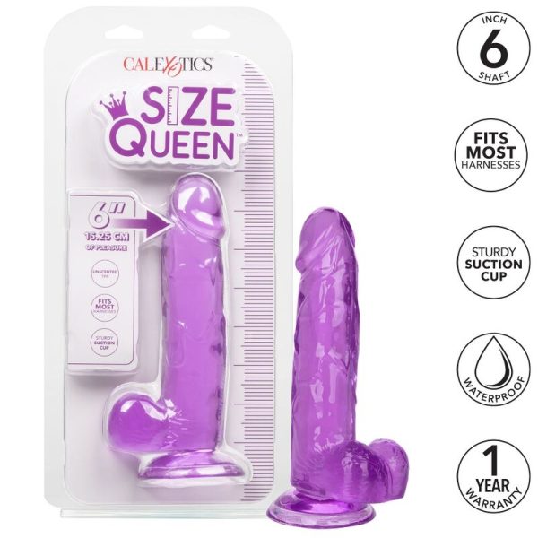 CALEX SIZE QUEEN DILDO - ROXO 15,3 CM - Imagen 2