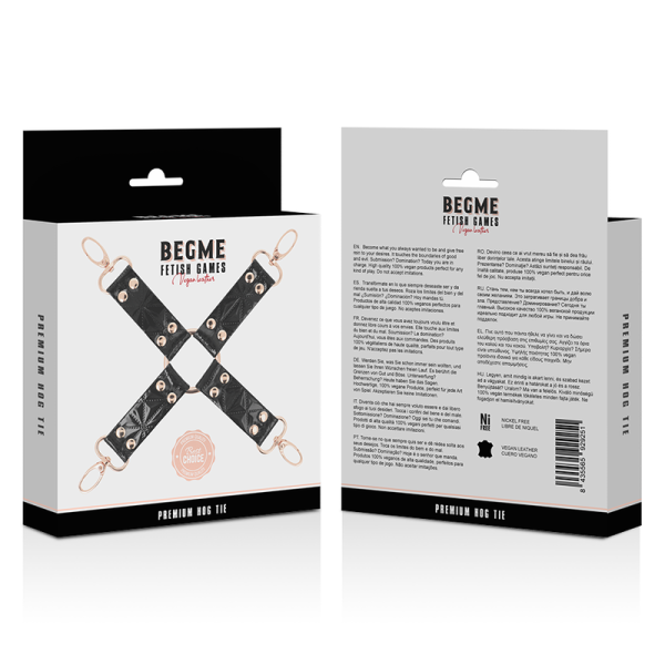 BEGME - BLACK EDITION HOG TIE DE COURO VEGANO - Imagen 5