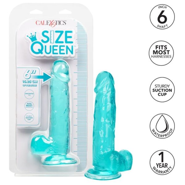 CALEX SIZE QUEEN DILDO - AZUL 15,3 CM - Imagen 3