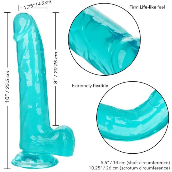 DILDO QUEEN TAMANHO CALEX - AZUL 20,3 CM - Imagen 6