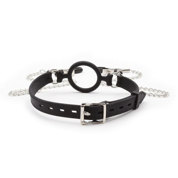 OHMAMA FETISH - RING GAG COM CORRENTES E GRAMPOS DE BICO - Imagen 3