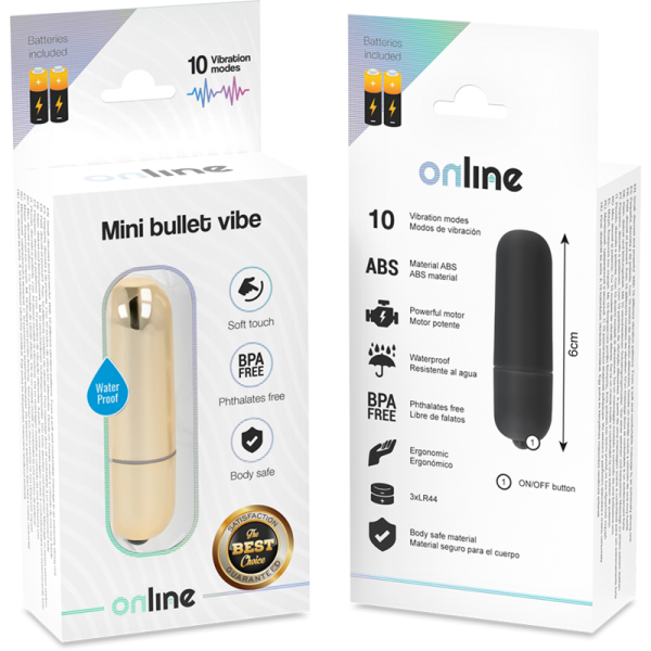 ONLINE- MINI BALA VIBRANTE DOURADA - Imagen 4