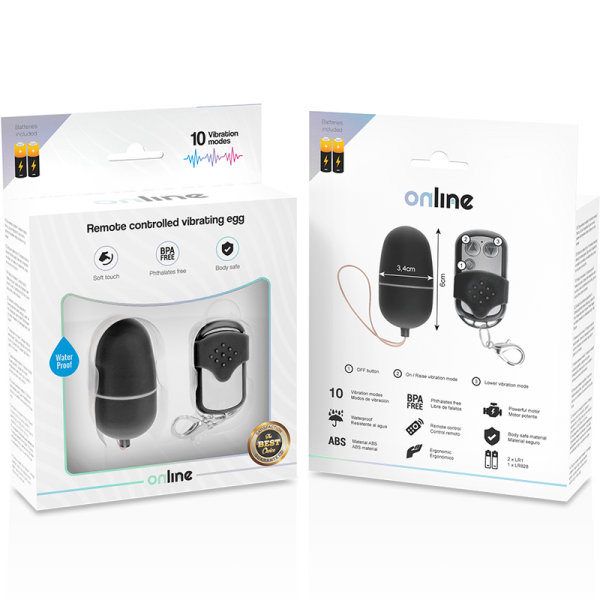 ONLINE- OVO VIBRANTE COM CONTROLE REMOTO M PRETO - Imagen 5