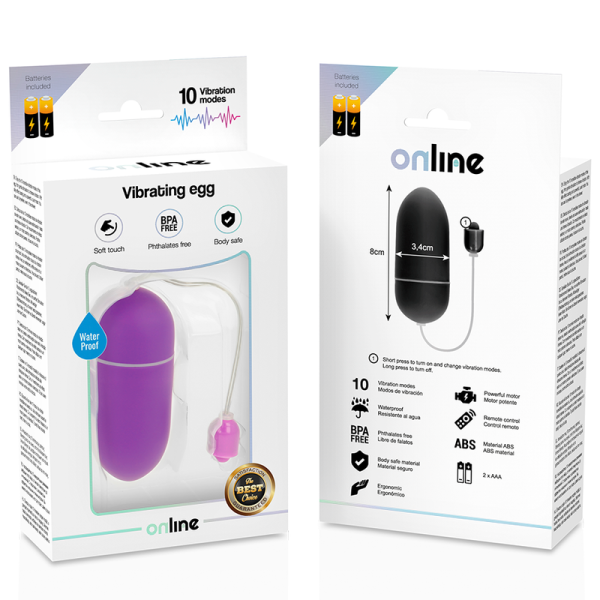 ONLINE- OVO VIBRATÓRIO IMPERMEÁVEL LILÁS - Imagen 4