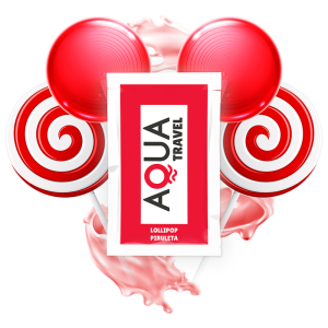 LUBRIFICANTE À BASE DE ÁGUA AQUA TRAVEL SABOR LOLLIPOP - 6 ML