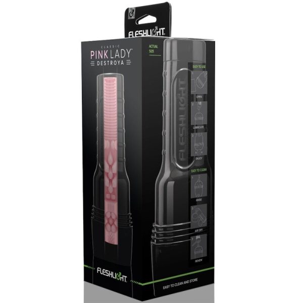 FLESHLIGHT CLÁSSICO COR-DE-ROSA SENHORA DESTROYA STROKER - Imagen 4