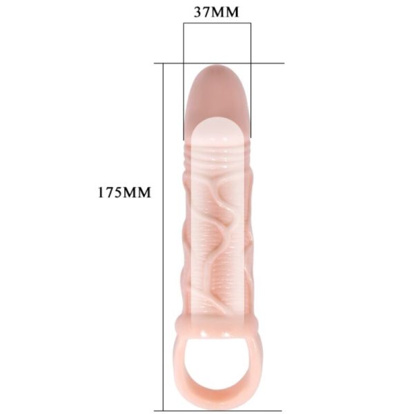 MANGA DE PÊNIS DE SILICONE BAILE COM ALÇAS BOLAS 13,5 CM - Imagen 3