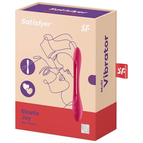 SATISFYER ELASTIC JOY MULTI VIBRADOR - ROJO - Imagen 4