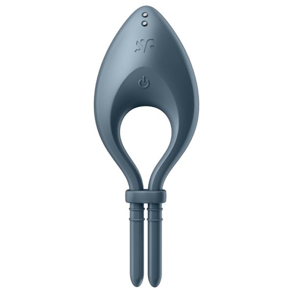 SATISFYER BULLSEYE RING VIBRATOR APP - GREY - Imagen 2