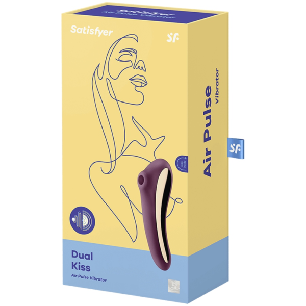 SATISFYER DUAL KISS ESTIMULANTE CLIT - VINHO TINTO - Imagen 4
