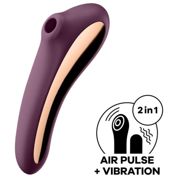 SATISFYER DUAL KISS ESTIMULANTE CLIT - VINHO TINTO - Imagen 2