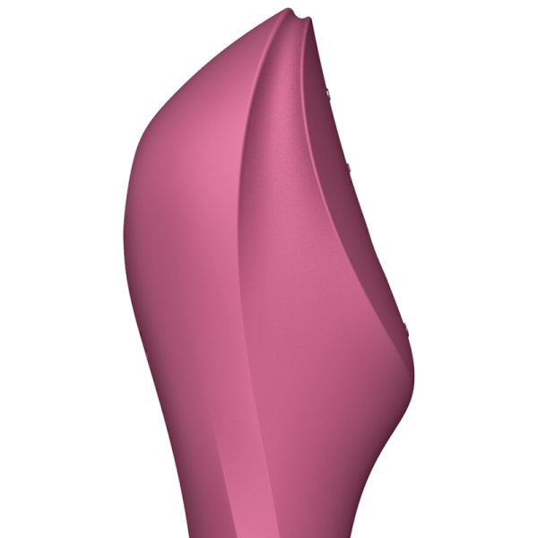 SATISFYER CURVY TRINITY 3 AIR PULSE VIBRADOR - VERMELHO - Imagen 2