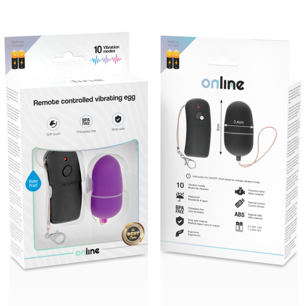 ONLINE- OVO VIBRANTE COM CONTROLE REMOTO LILÁS - Imagen 4