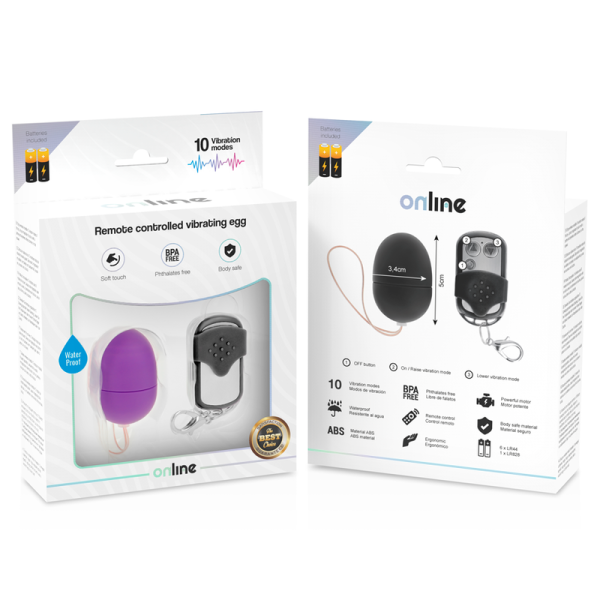 ONLINE- OVO VIBRANTE COM CONTROLE REMOTO S LILAC - Imagen 5