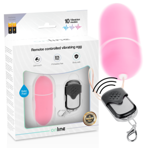 ONLINE- OVO VIBRANTE COM CONTROLE REMOTO L ROSA