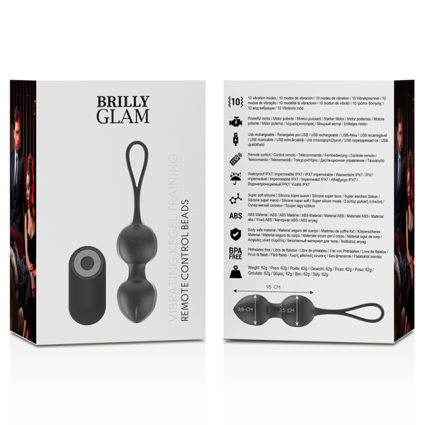 BRILLY GLAM - VIBRIERENDE KEGELPERLEN FERNBEDIENUNG - Imagen 9