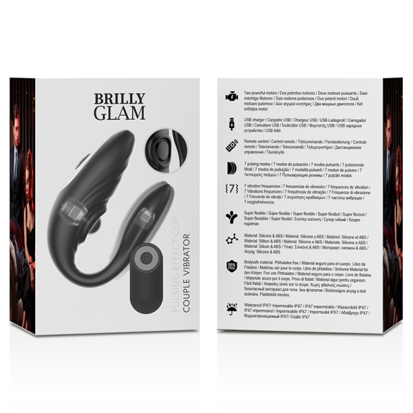 BRILLY GLAM- CONTROLE REMOTO PULSANTE E VIBRATÓRIO DE CASAL - Imagen 7