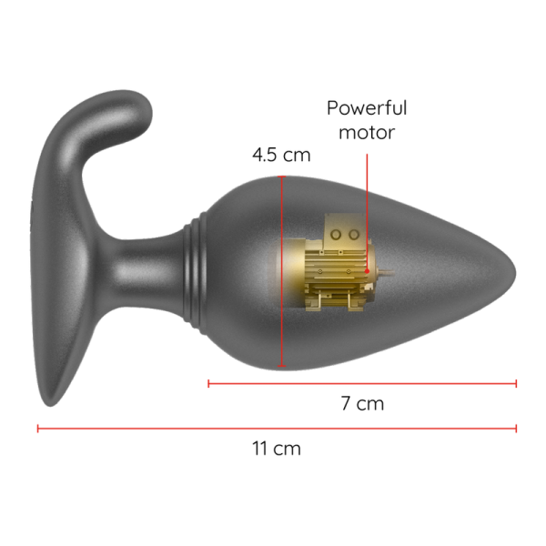 ONINDER - RIO VIBRANTE ANAL PLUG PRETO - APLICATIVO GRATUITO - Imagen 3