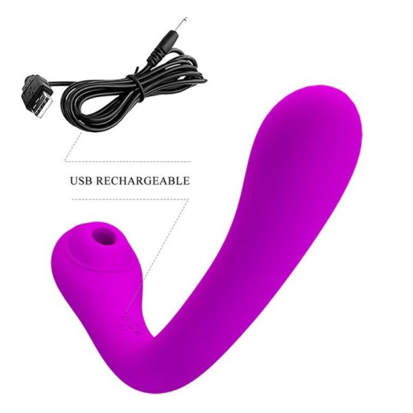 PRETTY LOVE ALEX VIBRADOR E ESTIMULADOR - ROXO - Imagen 5