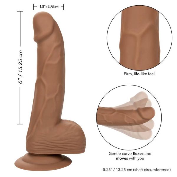 CALIFÓRNIA EXOTICS SILICONE 15,24 CM MARROM - Imagen 2