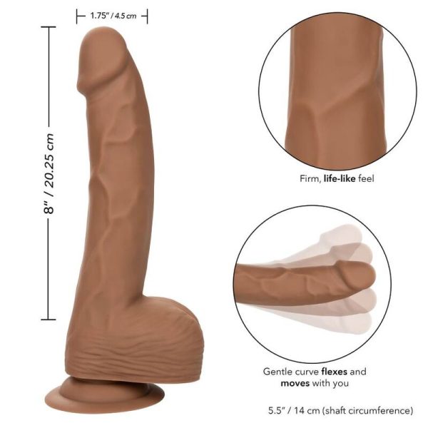 CALIFÓRNIA EXOTICS SILICONE STUDS 20,32 CM MARROM - Imagen 2