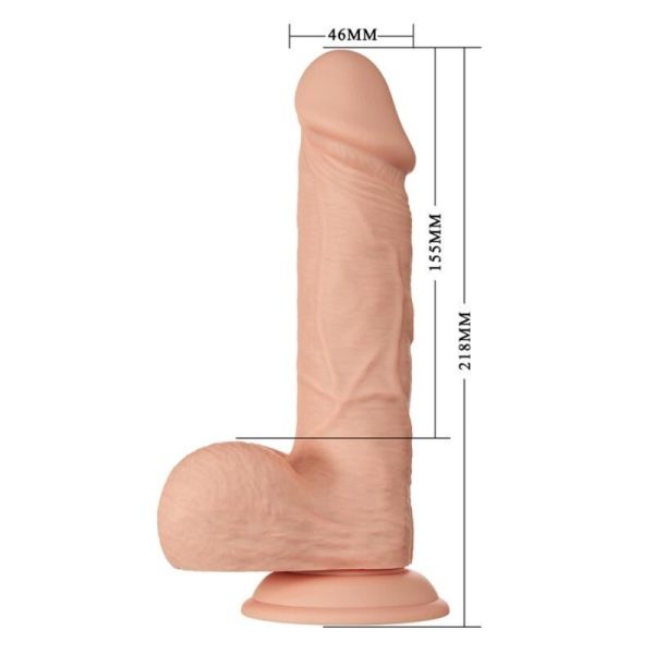 BELO ENCONTRO BAHAMUT DILDO REALÍSTICO E FLEXÍVEL 21,8 CM - CARNE - Imagen 6