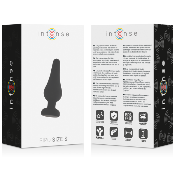 PLUGUE ANAL INTENSO PIPO S SILICONE PRETO 9,8 CM - Imagen 4