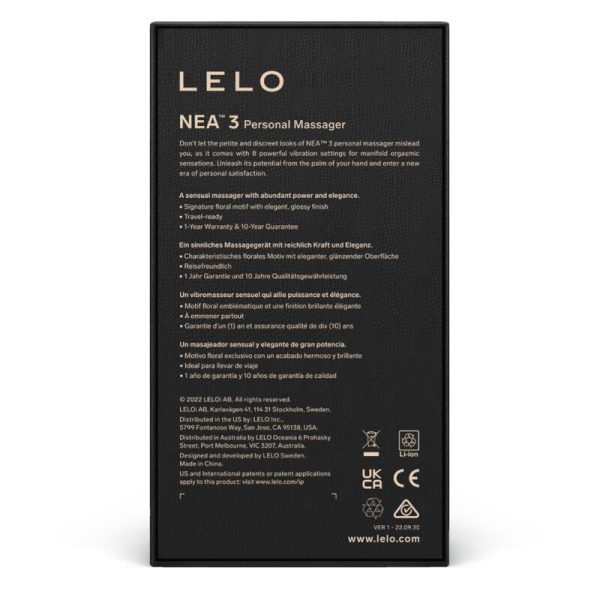 LELO NEA 3 PESSOAL MASSAGER - PITCH - Imagen 5