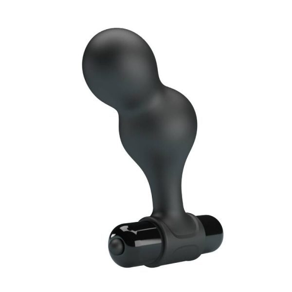 MR PLAY - PLUG ANAL VIBRANTE DE SILICONE PRETO - Imagen 4