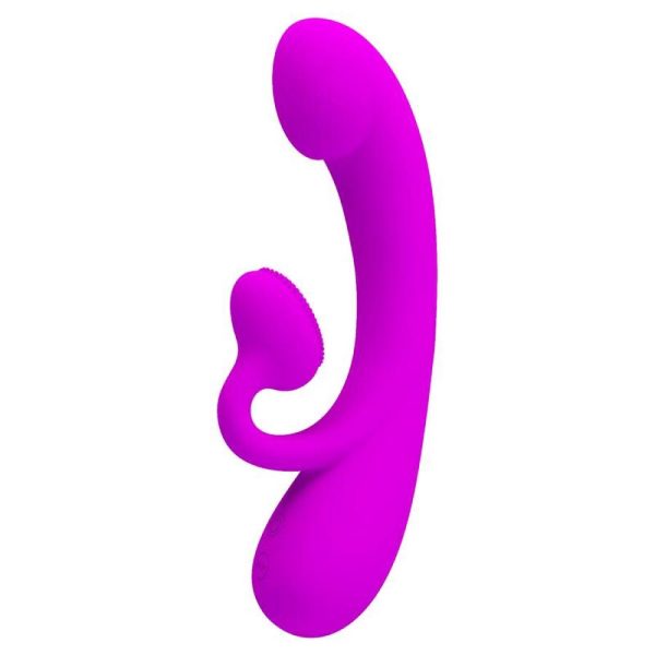 PRETTY LOVE - SINCERE SILICONE VIBRATOR AND STIMULATOR PURPLE - Imagen 2