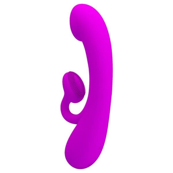 PRETTY LOVE - SINCERE SILICONE VIBRATOR AND STIMULATOR PURPLE - Imagen 3