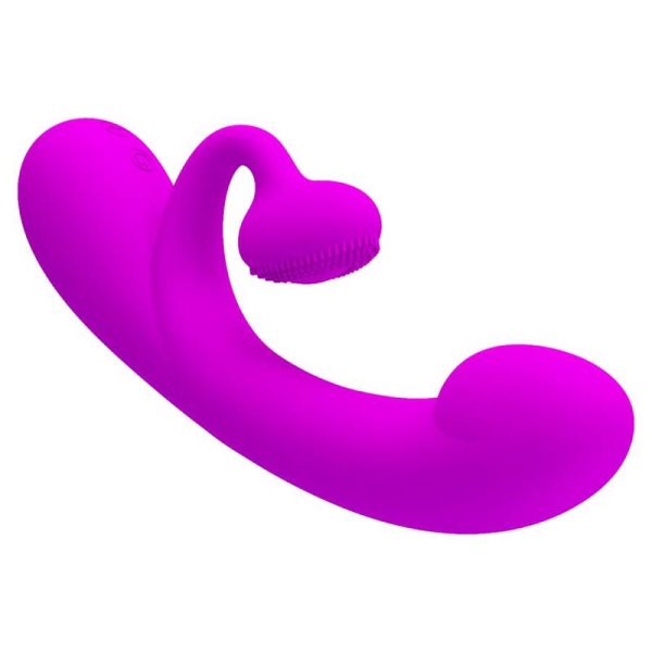 PRETTY LOVE - SINCERE SILICONE VIBRATOR AND STIMULATOR PURPLE - Imagen 6