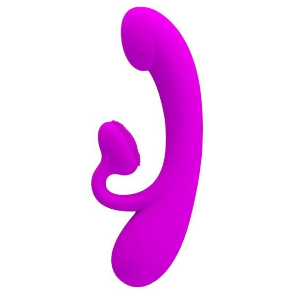 PRETTY LOVE - SINCERE SILICONE VIBRATOR AND STIMULATOR PURPLE - Imagen 4