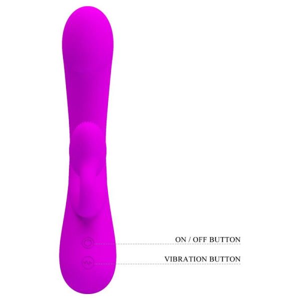 PRETTY LOVE - SINCERE SILICONE VIBRATOR AND STIMULATOR PURPLE - Imagen 7