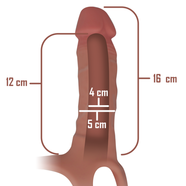 INTENSO - EXTENSO DE SILICONE OCO STRAP-ON 16 X 3,5 CM - Imagen 4