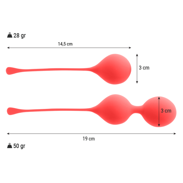 INTENSO - KEGEL BEADS PACK KENDALL RED - Imagen 2