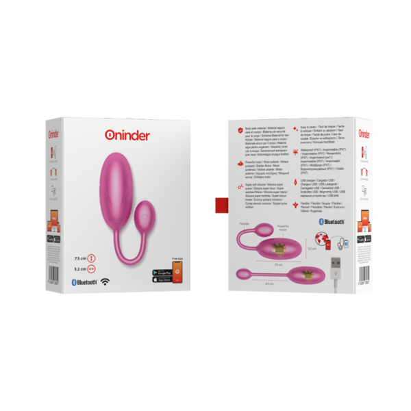 ONINDER - OVO VIBRANTE TÓQUIO  7,5 X 3,2 CM APLICATIVO GRATUITO - Imagen 8