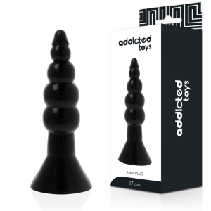 ADDICTED TOYS - PLUG ANAL 17CM PRETO