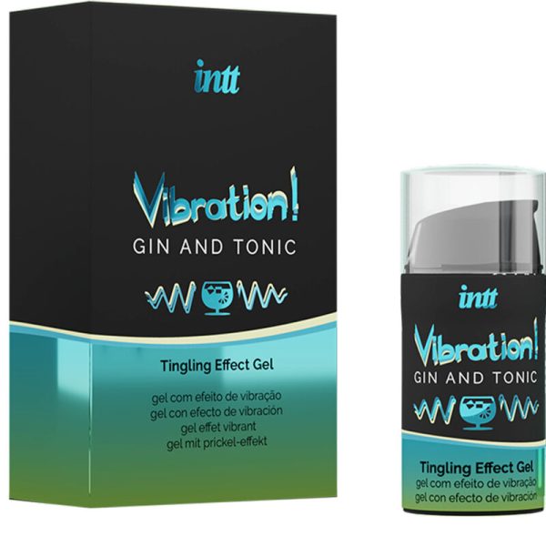 INTT - PODEROSO ESTIMULANTE ÍNTIMO LÍQUIDO VIBRADOR GEL GIN & TÔNICO 15ML - Imagen 2