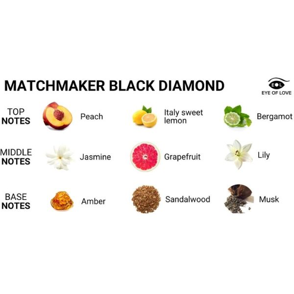 EYE OF LOVE - MATCHMAKER BLACK DIAMOND PHEROMONE PERFUME ATTRACT HER 30 ML - Imagen 3