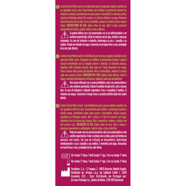 CONTROL LUB GEL LUBRICANTE EFECTO CALOR 75 ML - Imagen 2