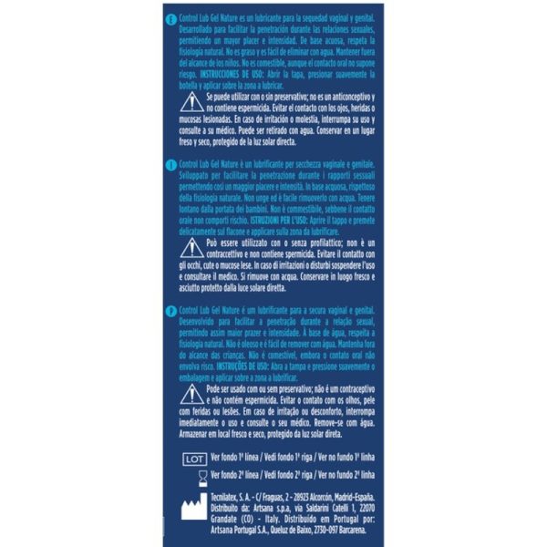 CONTROL LUB GEL LUBRICANTE NATURAL 75 ML - Imagen 2