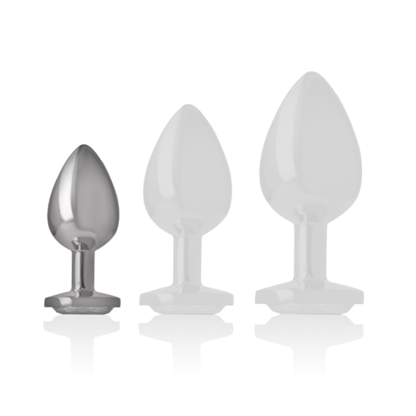INTENSO - BRANCO CORAÇÃO DE ALUMÍNIO METAL ANAL PLUG TAMANHO S - Imagen 5