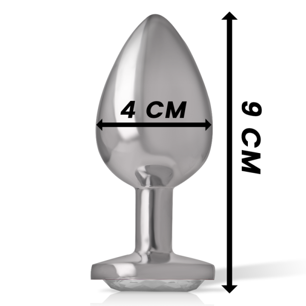 INTENSO - BRANCO CORAÇÃO DE ALUMÍNIO METAL PLUGUE ANAL TAMANHO G - Imagen 4